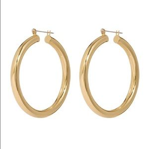 LUV AJ AMALFI TUBE HOOPS-GOLD